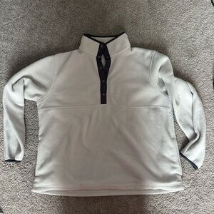 L.L. Bean Cream Fleece with Gray Trim